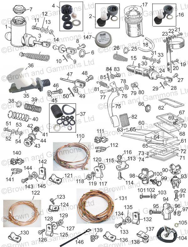 Image for Brake Master Cylinders & Brake Pipes